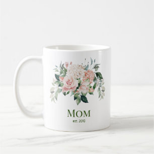 Blush Pink Floral Mom Coffee Mug