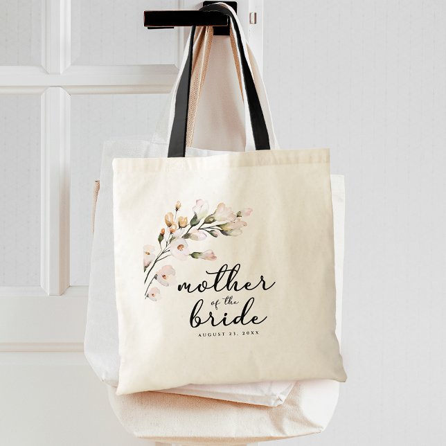 Blush Pink Floral Mother of the Bride Tote Bag (Blush Pink Floral Mother of the Bride Tote Bag)