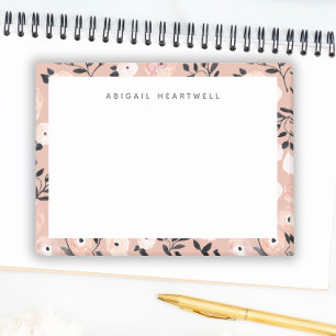 Blush Pink Floral Pattern Add Your Name Post-it Notes