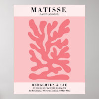 Blush Pink Floral Poster | Matisse Style Wall Art