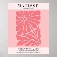 Blush Pink Floral Poster | Matisse Style Wall Art