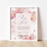 Blush pink floral ring hunt bridal shower game pos poster<br><div class="desc">Blush pink floral ring hunt bridal shower game.
Matching items available.</div>