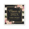 Blush Pink Floral Stripes Class of 2025 Graduation