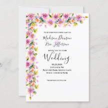 Blush Pink Floral Watercolor Wedding