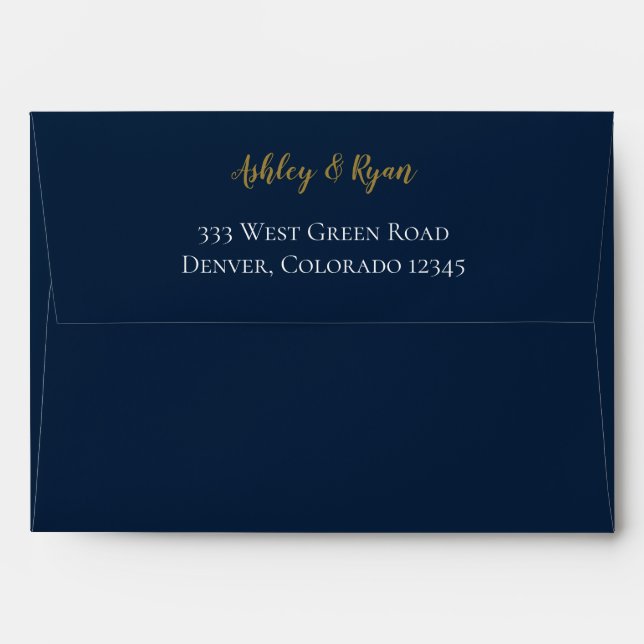  Blush Pink Floral Wedding Envelope (Back (Top Flap))