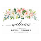 Blush Pink Florals Botanical Bridal Shower Welcome