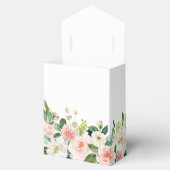 Blush Pink Florals Modern Botanical Wedding Favor Box (Opened)