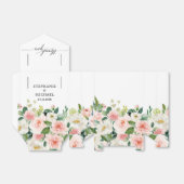 Blush Pink Florals Modern Botanical Wedding Favor Box (Unfolded)