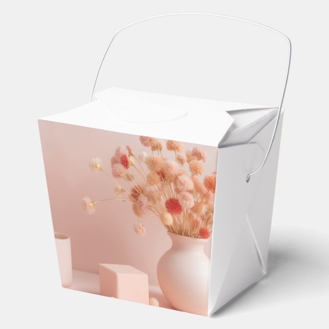 Blush Pink Flowers favour boxes (Front)