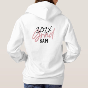 Blush Pink Foil Grad Year Custom Chic Hoodie