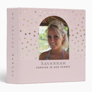 Blush Pink Forever in our hearts Photo Memorial Binder