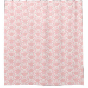 Blush Pink Geometric Wave Pattern