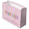 Blush Pink Gift Bag Custom Logo Personalized Bulk