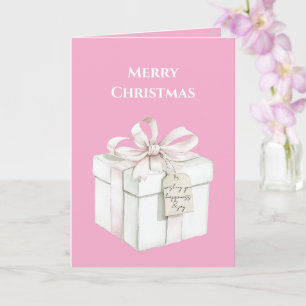 Blush Pink Gift Christmas Card