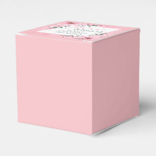 Blush Pink Girl in bloom Baby Shower  Favor Box