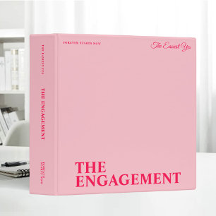 Blush Pink Girly Elegant Engagement Photo Album Binder