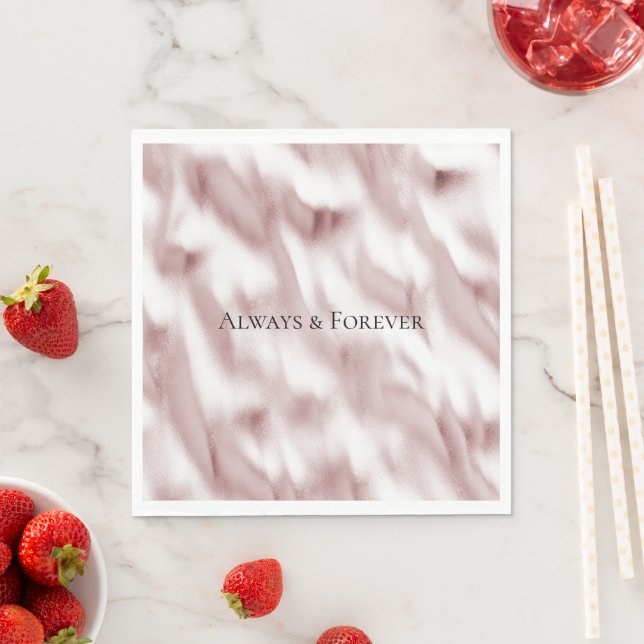 Blush Pink Glam Wedding Bridal Shower Napkin (Insitu)