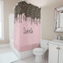 Blush Pink Glitter Girly Sparkle Personalized Name