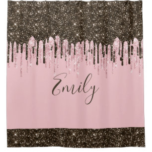 Blush Pink Glitter Girly Sparkle Personalized Name