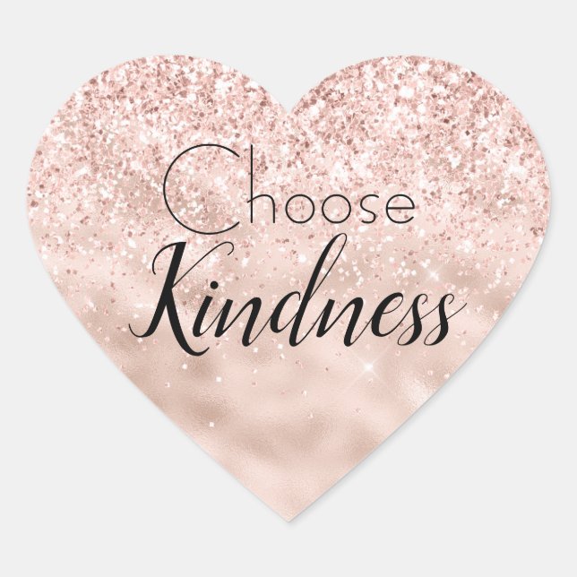 Blush Pink Glitter Glitzy Sparkle   Heart Sticker (Front)