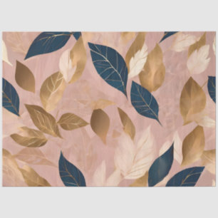 Blush Pink Gold Boho Leaves Popular Collection Tissue Paper