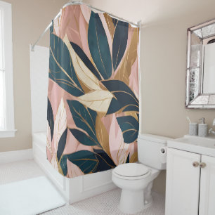 Blush Pink Gold Boho Trendy Leaves Collection