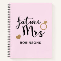 Blush Pink Gold Bridal Wedding Planner Future Mrs