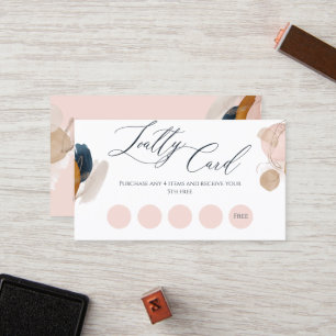 Blush Pink & Gold Business Loyalty Card