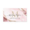 Blush Pink Gold Chic Glitter Marble Agate Monogram
