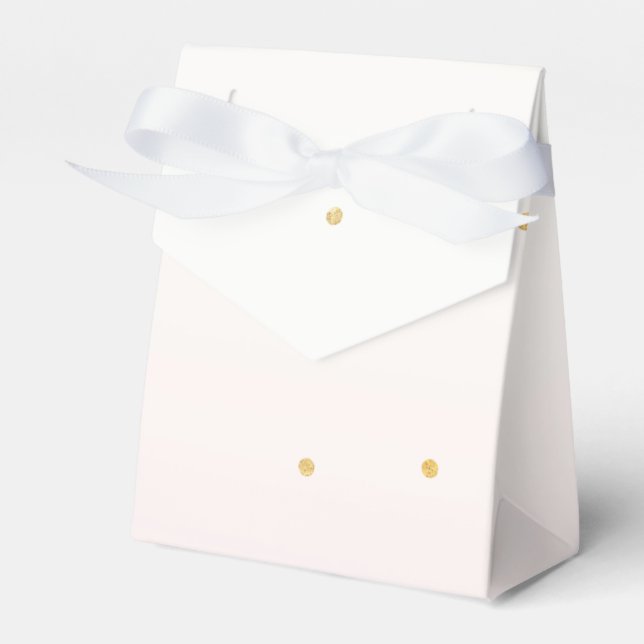 Blush Pink Gold Confetti Sparkle Ombre Favor Box (Front Side)