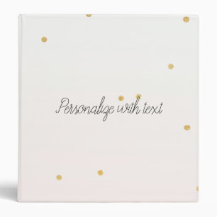 Blush Pink Gold Confetti Sparkle Ombre Wedding Binder