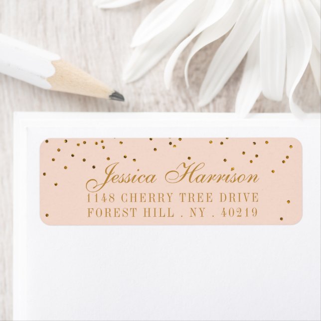 Blush Pink & Gold Confetti Wedding (Insitu)