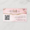 Blush Pink Gold Custom Logo QR Code Agate Monogram