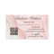 Blush Pink Gold Custom Logo QR Code Agate Monogram