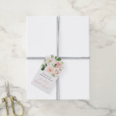 Blush Pink & Gold Floral Bridal Shower Gift Tags (With Twine)
