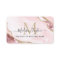 Blush Pink Gold Glitter Agate Custom Logo Monogram