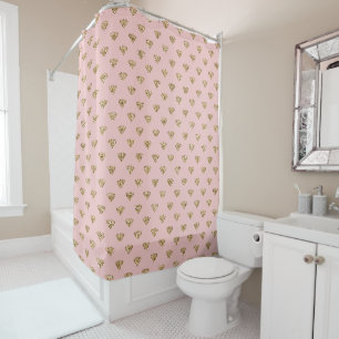 Blush Pink Gold Glitter Diamonds        