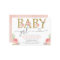 Blush pink gold glitter floral Girl baby shower