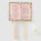 Blush Pink Gold Glitters Floral Wedding Program