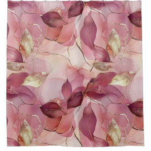 Blush Pink Gold Leaves 