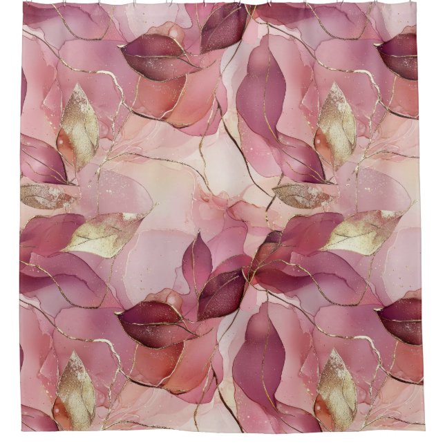 Blush Pink Gold Leaves  (Front)
