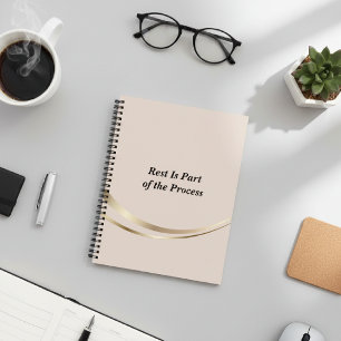 Blush Pink Gold Minimalist Notebook