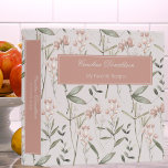 Blush Pink & Green Wildflowers Family Recipes Binder<br><div class="desc">This simple yet elegant design adds style and grace to your kitchen, with its soft blush pink and sage green all ove floral pattern. Gather your favourite family recipes and add your family memories to make this a cherished keepsake. Add a name to personalize it. Makes a great bridal shower,...</div>