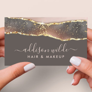 Blush Pink Grey And Gold Elegant Modern Business Card