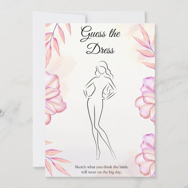 Blush Pink Guess Dress Fête des mariées Carte de j (Devant)