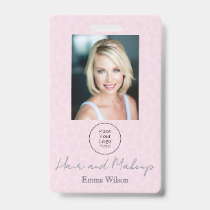 Blush Pink Hair, Makeup & Beauty Studio Branding Badge