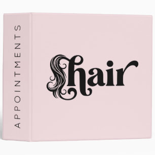Blush Pink Hair Stylist Appointments Binder