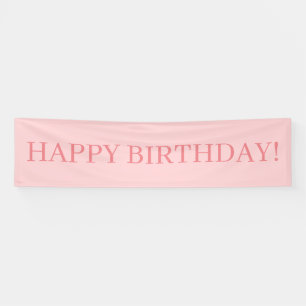 Blush Pink Happy Birthday Banner