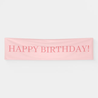 Blush Pink Happy Birthday Banner
