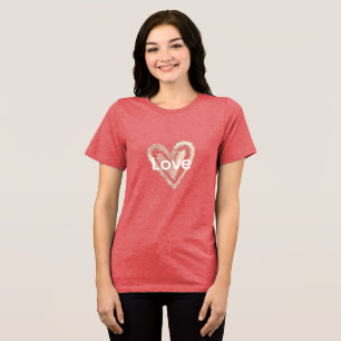 Blush Pink Heart Tri-Blend Shirt